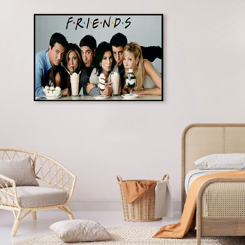 Friends Oil Paint By Numbers Kits Canvas Picture Wall Art DIY Craft Coloring