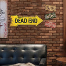 Arrow DEAD END Retro Metal Plate Tin Sign Poster Plate Home Decor Iron Painting