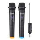 V-102 2pcs Wireless Microphone KTV Player Singing Speech Mic with Receiver