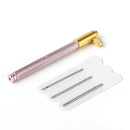 DIY Embroidery Crochet Needle Beaded Embroidery Hook w/3 Needles (Pink) Newly