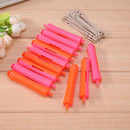 12pcs Perm Bar Rubber Band Hair Curler Hairdressing Tool(Random Color/6