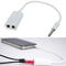 Extension 1 Male To 2 Female Audio Cable White 3.5mm Headphone Y Splitter