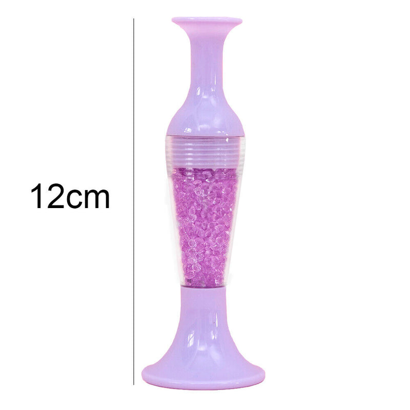 Flower Pot 5D Diamond Painting Point Drill Pen DIY Crafts (w/ Drill Purple)