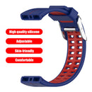 Silicone Watch Band for Polar V800 Replacement Wrist Strap (Blue Red) Newly