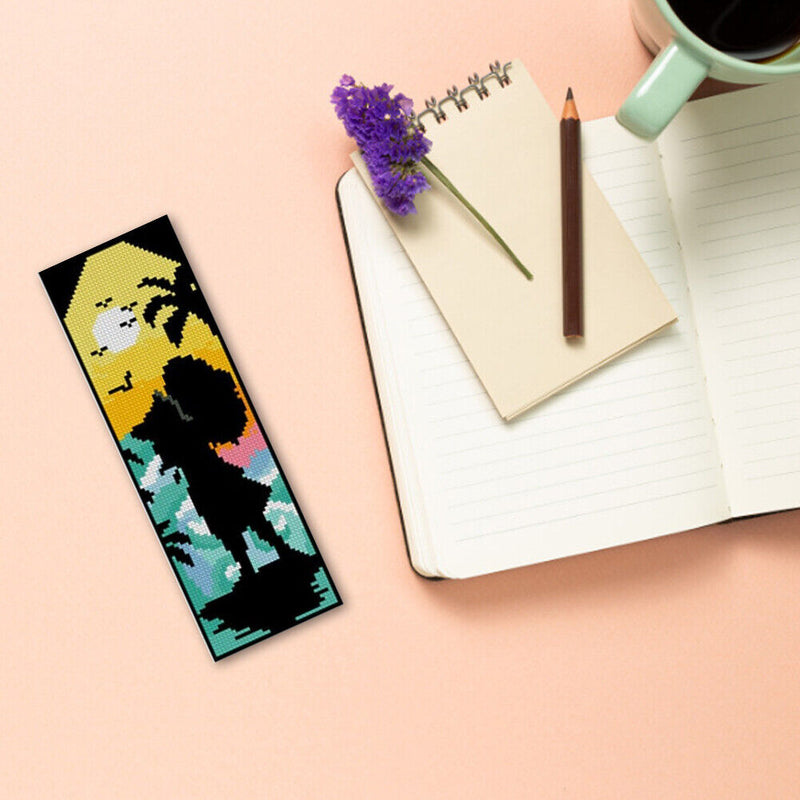 18x6cm Cotton DIY Bookmark 12CT Counted Night View Kit Cross Stitch (G)