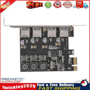 SSU U3V04S+ 4 Port USB 3.0 PCIe Expansion Card PCI Express USB Hub Adapter Newly
