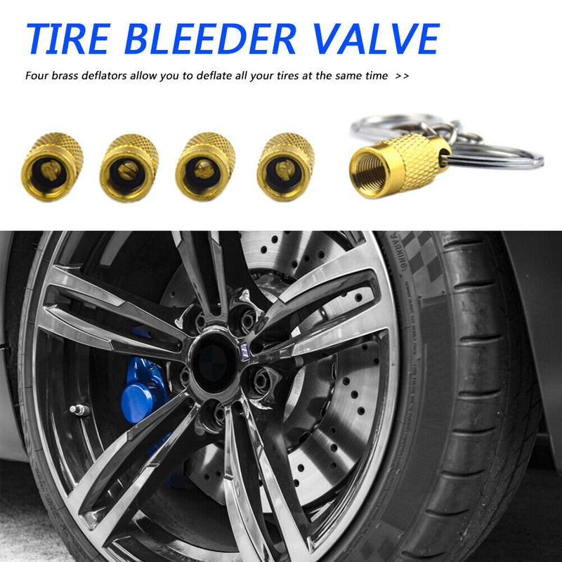 Offroad Tire Emptying Keychain Solid Brass Tire Air Drain Tool