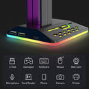 RGB Headphone Holder Rack 6 Monochrome Modes Gamer Headset Display Stand Newly