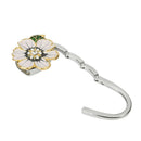 Six Petal Flower Foldable Bag Hook Purse Hanger Holder Table Hooks (White)