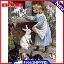 Oil Paint By Numbers Girl Color Drawing Frameless Hand Painted Picture Decor Kit