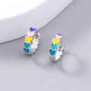 Jewelry Heart Women Girl Enamel Dangle Earring Hoops Earring Eardrop Ear Studs