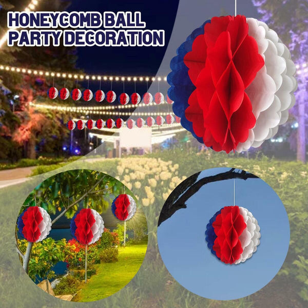 Union Jack Honeycomb Balls Queens Jubilee GB Party Events Hanging Decor x1