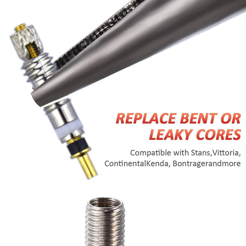 2/6/12pcs Replacement Brass Presta Valve Cores + Remover for Mountain Road