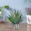 Artificial Agave Potted Plant Ornament Flowerpot Yard Art Garden Decor (1) Newly