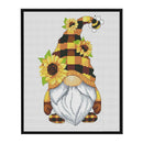 Part Counted 11CT Cross Stitch Kits DIY Sunflower Gnome Needlework Sets Gifts