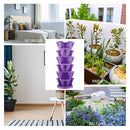 Strawberry Planter Pot Stackable Flowerpots Plants Seedling Holder (Purple)