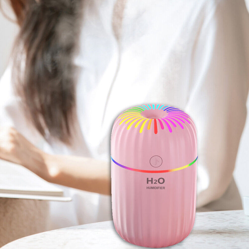 300ml Electric Air Humidifier Aroma Oil Diffuser Mini Mist Sprayer with LED Lamp