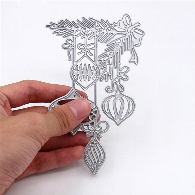 DIY Crafts Decor Embossing Stencil Christmas Baubles Scrapbooking Cutting Dies