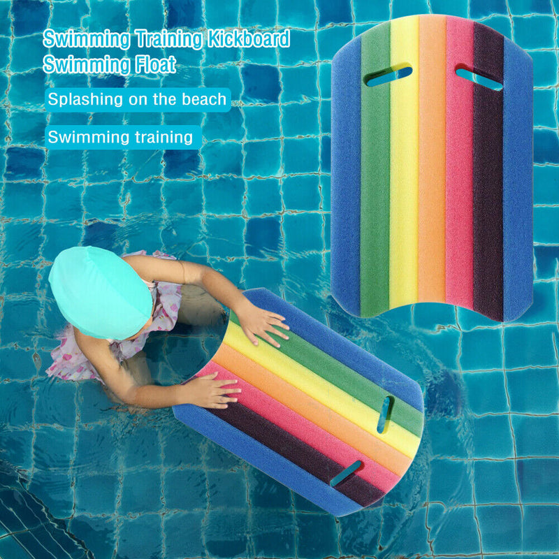 Swimming Pool Training Foam Board Surf Water Buoy Float Kickboard Rainbow