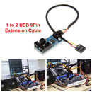 HC427 1 Way HUB Connector USB 9 Pin Header Extension Splitter (1 to 2)