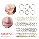 Jewelry Alloy Nose Rings Ear Piercing Jewelry Round Hoop Ear Stud Lip Ear Ring