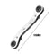 Quick Release Double End Ratchet Wrench Curved Metric Multi Spanner (6x8mm)