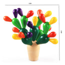 Prickly Pear Cactus Wooden Blocks Mosaic Puzzle Assembling Demolition Toys
