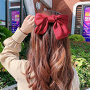 Women Hair Accessories Rubber Bands Satin Ribbon Bow Hair Rope Ponytail Holde