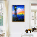 Evening Lighthouse Oil Paint By Numbers DIY Handpainted Canvas Home Decorations