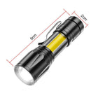 Hot 1200000LM USB Rechargeable Zoomable LED Torch Light Mini Protable Black