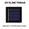 100mA 0.2W 2V Polysilicon DIY Battery Power Charge Module Solar Panel Syste