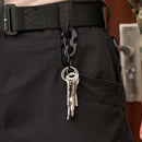 Camping Metal Portable Bottle Opener Spring Hook D Shape Buckle Keychain