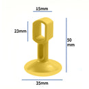 2pcs Doorknob Wall Mute Crash Pad Cushion Door Handle Silencer (Yellow)