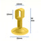 2pcs Doorknob Wall Mute Crash Pad Cushion Door Handle Silencer (Yellow)
