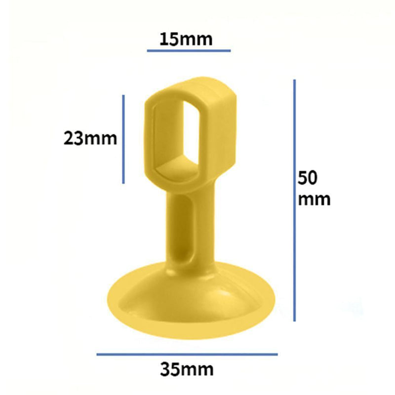 2pcs Doorknob Wall Mute Crash Pad Cushion Door Handle Silencer (Yellow)