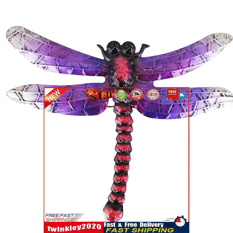 Metal Dragonfly Outdoor Garden Wall Decor Fence Hanging Iron Art (1pc) Newly