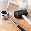 2Pcs/Set Stainless Steel Coconut Shell Opener Puncher Rubber Hammer Kitchen tool