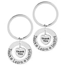 Love Heart Charm Jewelry Teacher's Day Gift Key Chain Keyring Teachers Keychain