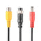 Asiprop M16 4Pin Aviation Head to RCA DC Male Extension Cable Adapter
