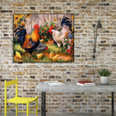 Painting By Numbers Kit DIY Flower Chicken Hand Painted Canvas Oil Art Picture