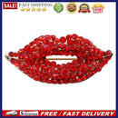 Sexy Women Crystal Lips Costume Brooches Creative Kiss Pin Jewelry (Red)