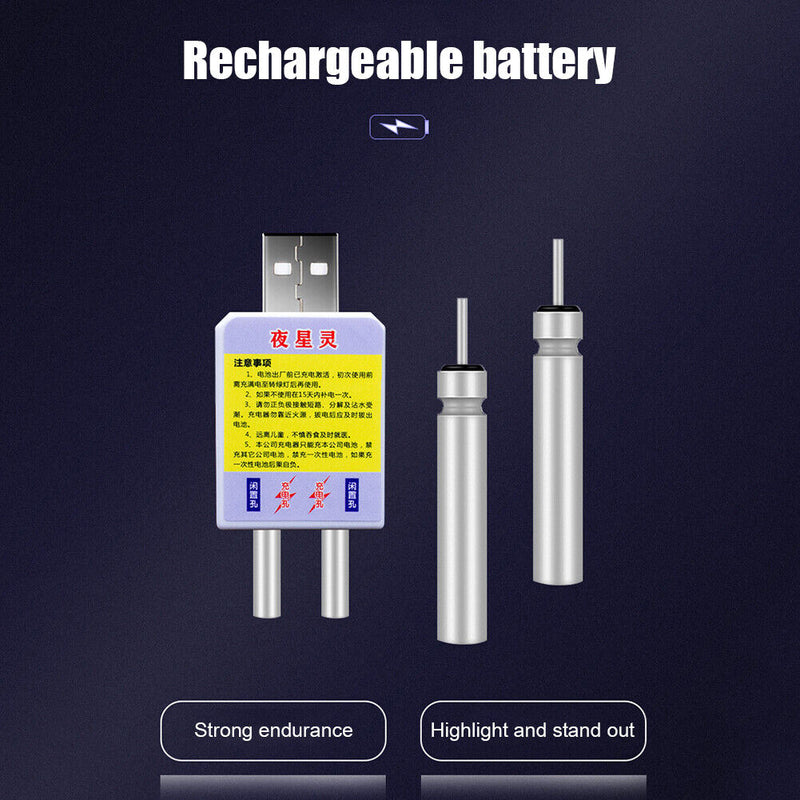 Electric Fishing Floats Rechargeable CR425 Battery USB Charger for Fishing Buoy