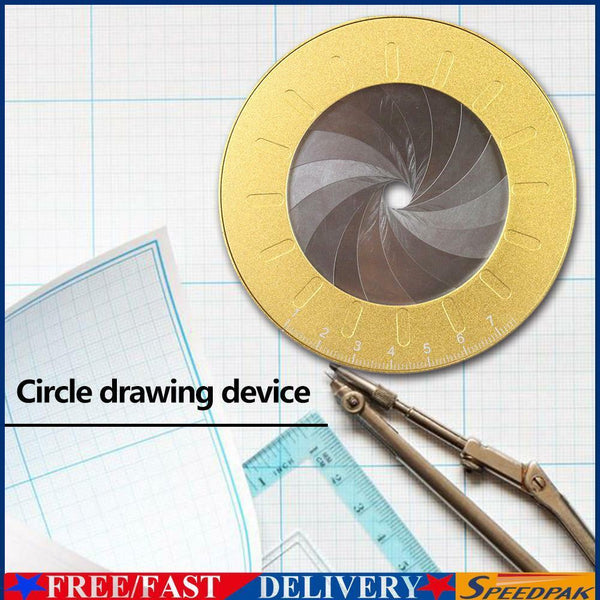 Adjustable Circle Drawing Ruler Tool Measuring Drawing Circular Compass #F