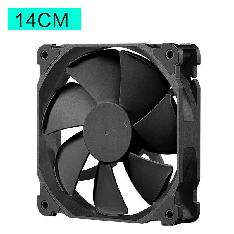 Phanteks 4 Pin PC Case 14cm Cooling Fan Silent PWM Cooler Radiator (Black) Newly