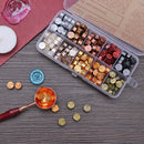 200pcs/box Retro Octagon Fire Painting Pills Sealing Wax Grain Beads (D)