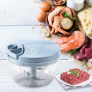 Manual Meat Grinder Food Chopper Mincer Fruit Vegetable Nut Shredder (Blue)
