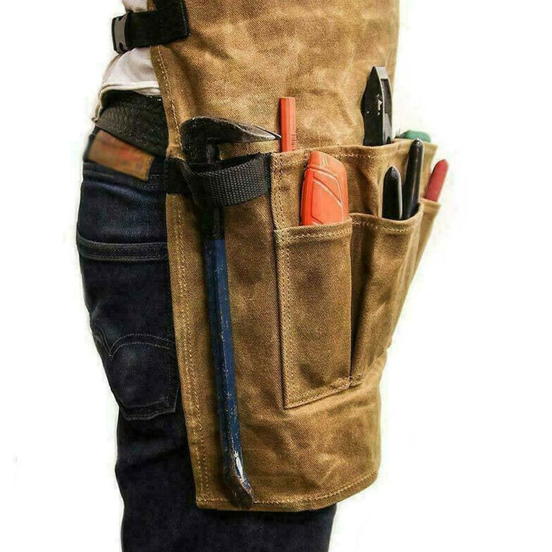 Multifunction Apron Collector Waxed Canvas Work Apron B3J6 Waterproof A1E1