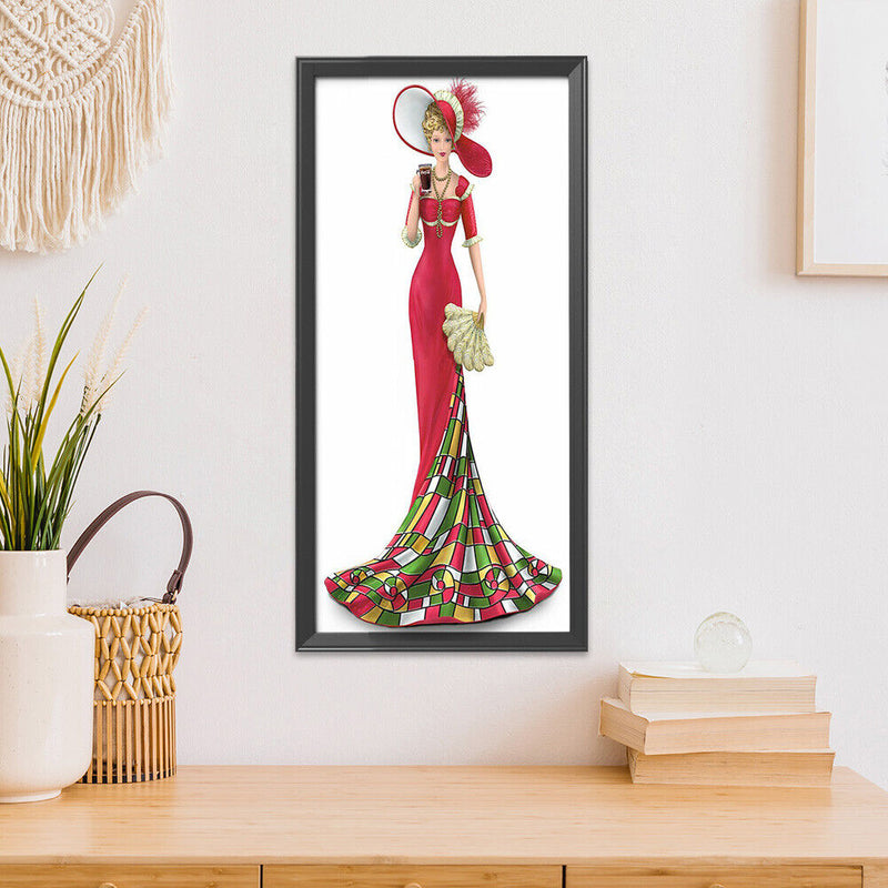 14CT Counted Cross Stitch DIY Noblewoman Embroidery Needlework Home Decoratio