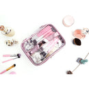 Simple Layer Waterproof Cosmetic Makeup Bags Women Toiletry Cases (Pink)