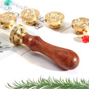 DIY Wax Seal Stamp Rose Pattern Fire Painting for Stamping Envelope (F) Newly